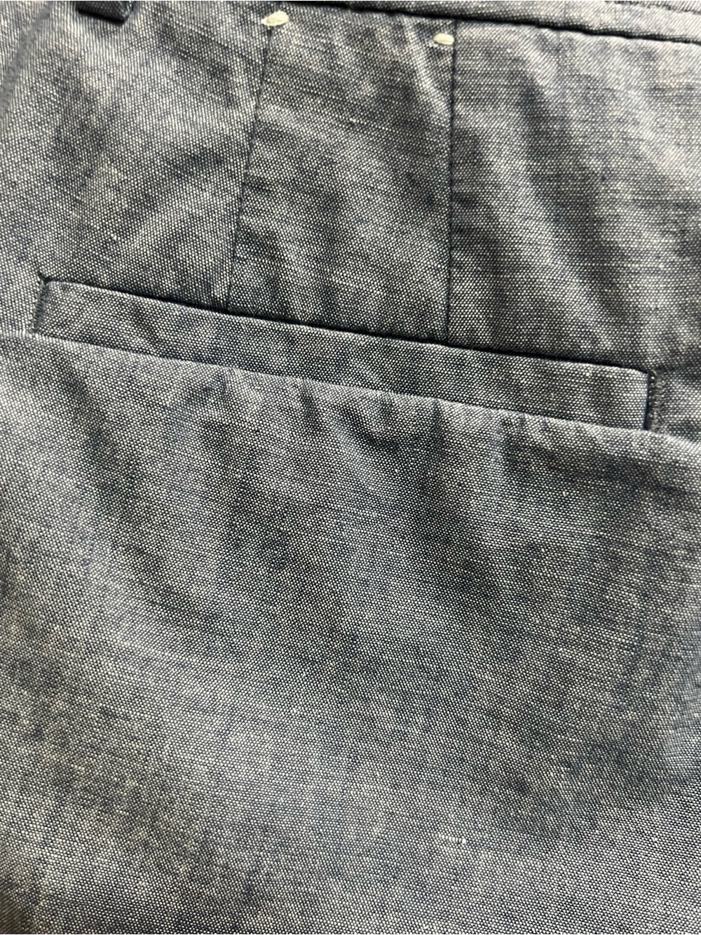Talbots Perfect Short Chambray Blue Cotton Bermuda Shorts Size 6 - Picture 6 of 7